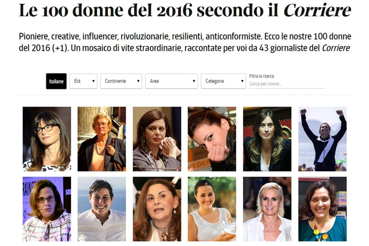 img medium Le 100 donne 2016 secondo il Corriere della sera